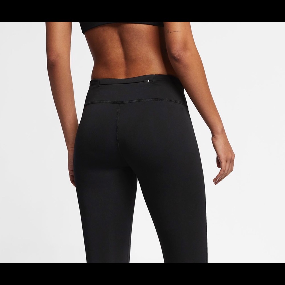 NIKE Running Crop Black / Sheer XS NWT